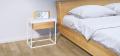 Столик с ящиком в стиле Loft (с дубовой столешницей) R43-301
