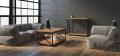 Консольный стол в стиле Loft (с дубовой столешницей) R43-333