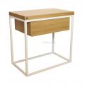 Столик с ящиком в стиле Loft (с дубовой столешницей) R43-301