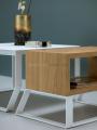 Стол с тумбой в стиле Loft (металл и дуб) R43-289