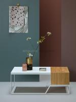 Стол с тумбой в стиле Loft (металл и дуб) R43-289