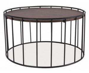 Круглый журнальный стол с дубовой столешницей (Loft) R43-245