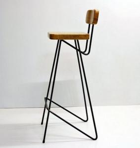Высокий барный стул на металлическом каркасе (Loft) R42-50