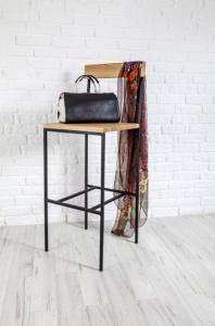 Барный стул на металлическом каркасе в стиле Loft R42-55