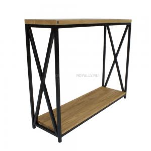 Консольный стол в стиле Loft (с дубовой столешницей) R43-333