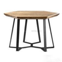 Стол в стиле Loft (металл и дубовая столешница) R43-473