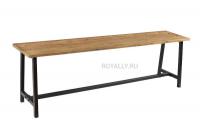 Скамья дубовая на стальном основании (Loft) R45-26