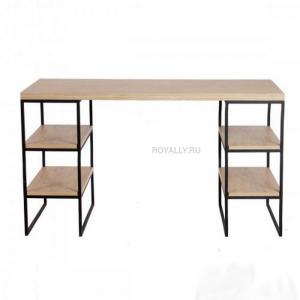 Письменный стол в стиле Лофт (металл и дубовая столешница) R43-463