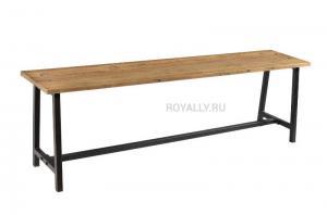 Скамья дубовая на стальном основании (Loft) R45-26