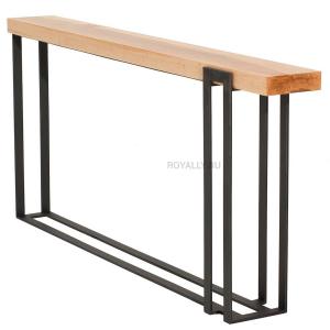 Консоль с дубовой столешницей на металлическом основании в стиле Loft R43-488