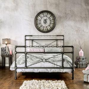 Двухспальная кровать в стиле Loft (металлокаркас) R52-40