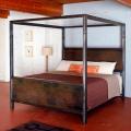 Кровать с каркасом для балдахина (Loft) R52-70