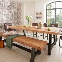 Обеденный стол на металлическом основании (Loft) R43-499