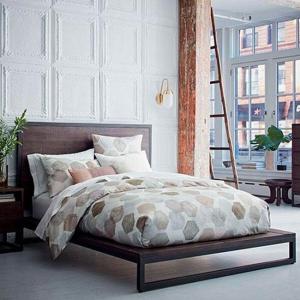 Кровать для спальни Loft (дуб и металл) R52-64
