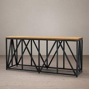 Пристенный стол на металлическом основании (Loft) R43-498
