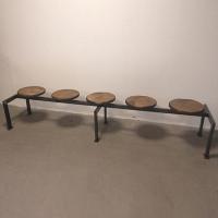 Скамья из металла и дуба (Loft) R45-35