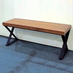Дубовая скамья на металле (Loft) R45-46