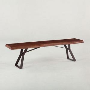 Скамья из дуба на металлическом основании (Loft) R45-47