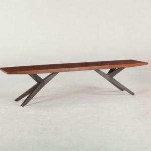 Скамья из массива дуба на металлических ножках Лофт R45-48