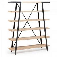 Стеллаж в стиле Loft (металл, полки сращенный дуб) R49-178
