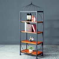 Стеллаж в стиле Loft (основание металл, полки дуб) R49-157