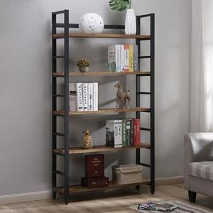 Стеллаж в стиле Loft (основание металл, полки дуб) R49-165