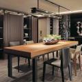 Стол дубовый на металлокаркасе стиль Loft R43-122