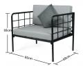 Комплект мебели Loft (диван, 2 кресла и стол) R55-10