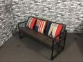 Диван металл и кожа ширина 160 см (Loft) R48-10