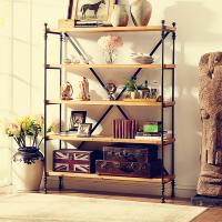 Дубовый стеллаж на металлокаркасе Loft R49-32