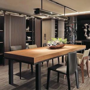 Стол дубовый на металлокаркасе стиль Loft R43-122