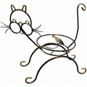 Кованая цветочница (форма котенка) R65-15